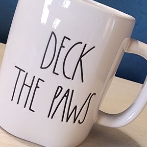 RAE DUNN 'DECK THE PAWS' MUG